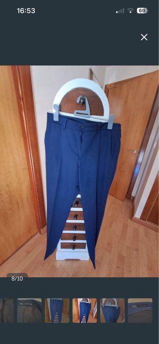 Traje Zara azul chico