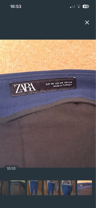 Traje Zara azul chico