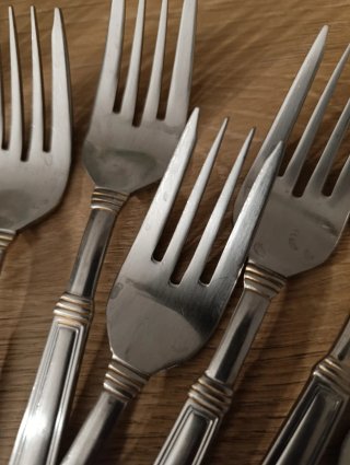 Set posate acciaio cucchiai e forchette vintage