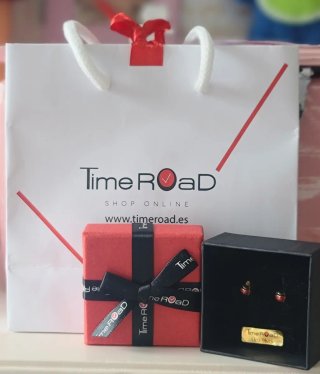 Pendientes bebé Time Road oro 9kts