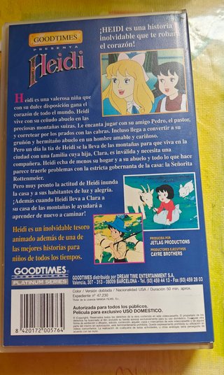 3 Películas VHS Cuentos Infantiles GOODTIMES