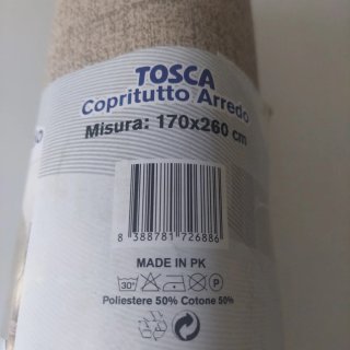 Telo Arredo Copridivano Beige 170x260