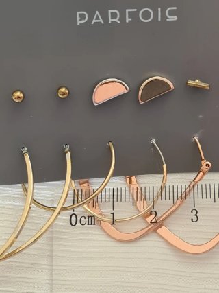 Set 6 Pendientes Parfois Dorados