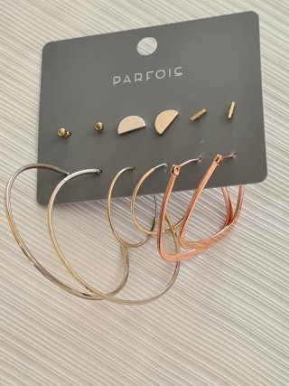 Set 6 Pendientes Parfois Dorados