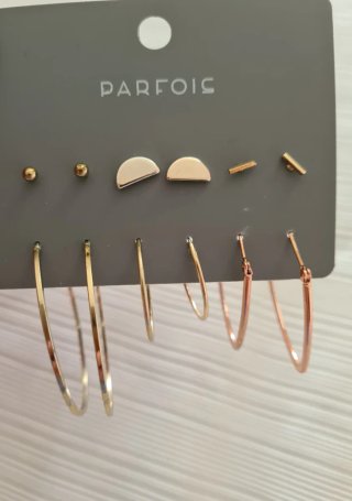 Set 6 Pendientes Parfois Dorados