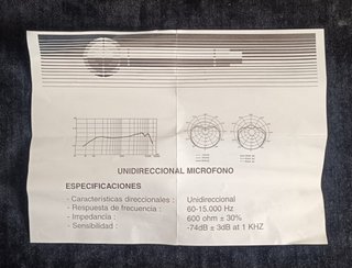 MICROFONO AUDIO-LAPAS DM-2200 COMO NUEVO