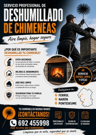 Deshollinador y limpieza de chimeneas