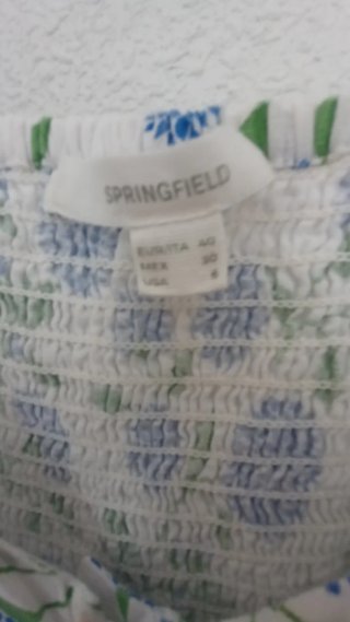 Vestido Springfield T-42 Flores Azules