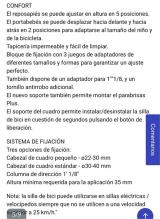 Silla Bicicleta Delantera Guppy Baby+