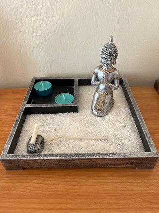 Mini jardín zen buda y velas incluidas (2 unidades