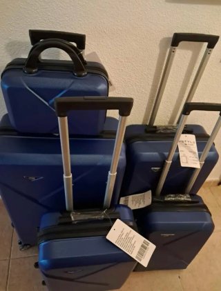 Conjunto de 5 maletas azules