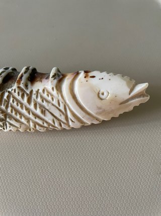 Pesce vintage scolpito a mano fermacarte