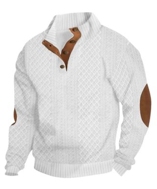 Jersey Hombre Cuello Alto Blanco Talla XL