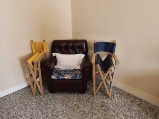Butaca de piel marrón