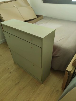 Urge Mudanza Mueble zapatero de madera.