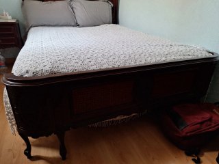 Dormitorio Matrimonio Antiguo Madera Oscura