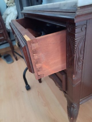 Dormitorio Matrimonio Antiguo Madera Oscura