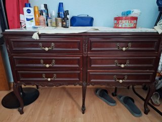 Dormitorio Matrimonio Antiguo Madera Oscura
