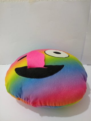 Peluche Cojín Emoji Arcoíris