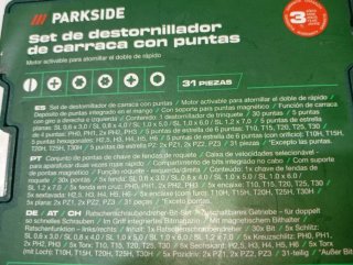 37 Piezas Destornillador  PARKSIDE