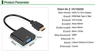 Adaptador HDMI a VGA monitor PC nuevo