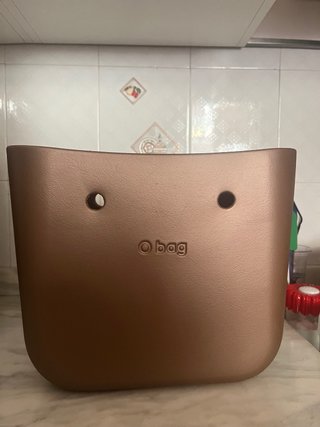 Borsa O bag mini beige e marrone