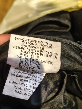 Pantalón pitillo negro algodón Talla S