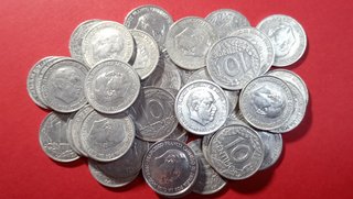 37 Monedas de 10 Cts. de pesetas 1959 Antiguas