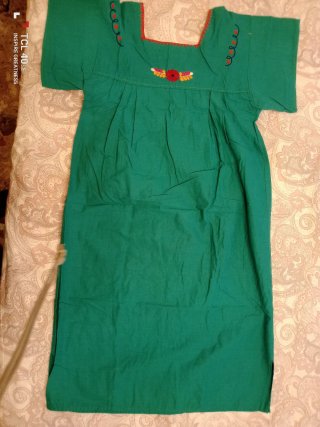 Vestido Mexicano Bordado Multicolor