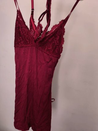 Conjunto de lencería picardías rojo