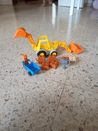 Excavadora Duplo con figura y bloque