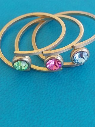 Lote 9 Anillos Dorados Ajustables