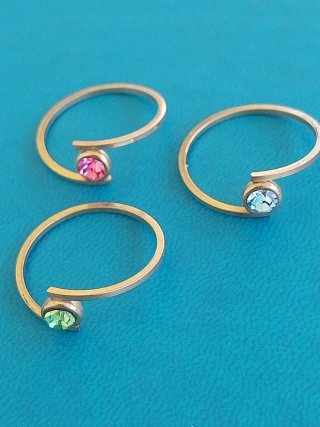 Lote 9 Anillos Dorados Ajustables