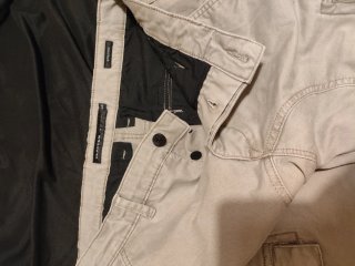 Pantaloni cargo beige uomo