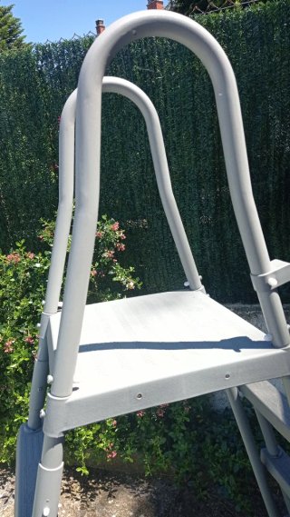 Escalera Piscina Bestway Metal/Plástico Gris