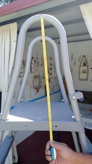 Escalera Piscina Bestway Metal/Plástico Gris