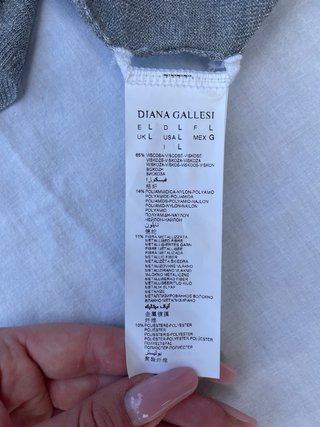 Cardigan Diana Gallesi Grigio Lamé Lurex Tagli