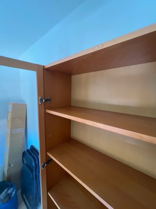 Estantería Vitrina Madera y Cristal