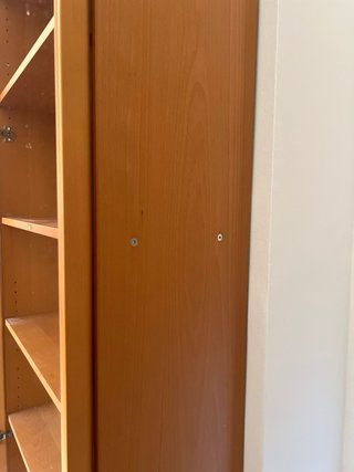 Estantería Vitrina Madera y Cristal