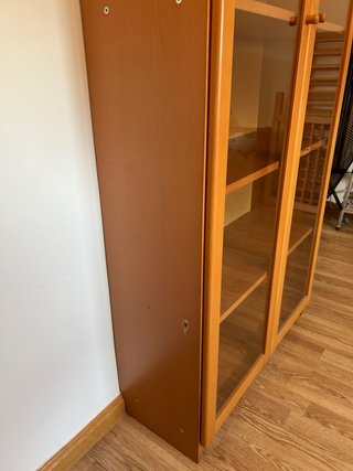 Estantería Vitrina Madera y Cristal