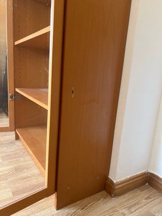 Estantería Vitrina Madera y Cristal