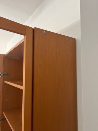 Estantería Vitrina Madera y Cristal
