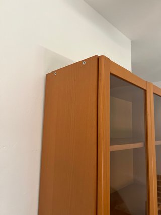 Estantería Vitrina Madera y Cristal