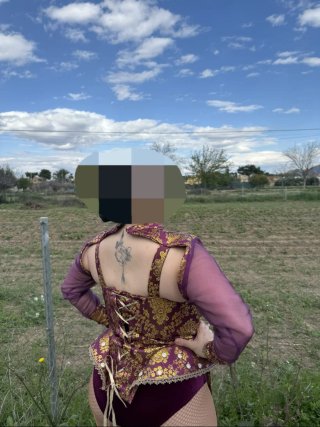 Traje Carnaval Morado Dorado