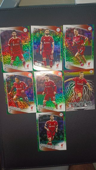 Lote 7 cromos Liverpool Topps Carnaval