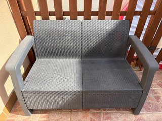 Sofá de terraza gris