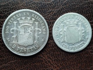 🇪🇸 Bonito lote de monedas de plata antiguas