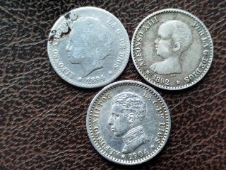 🇪🇸 Bonito lote de monedas de plata antiguas