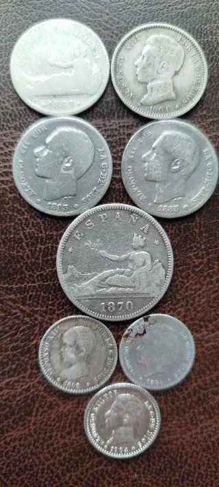 🇪🇸 Bonito lote de monedas de plata antiguas