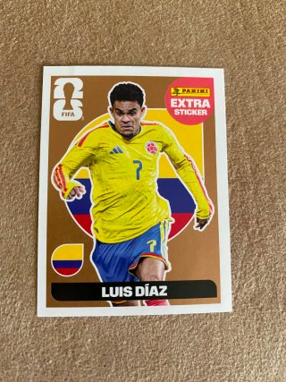 Cromo Luis Díaz Panini Extra Sticker